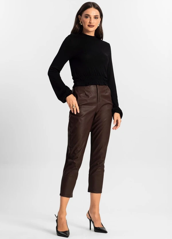 Endless - Calça Feminina Courino Marrom 5