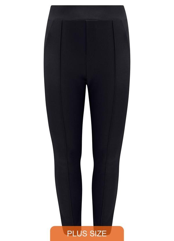 Lunender Mais Mulher - Calça Legging com Bolsos em Malha Preto