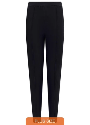 Lunender - Calça Legging com Nervuras em Malha Preto - LUNENDER