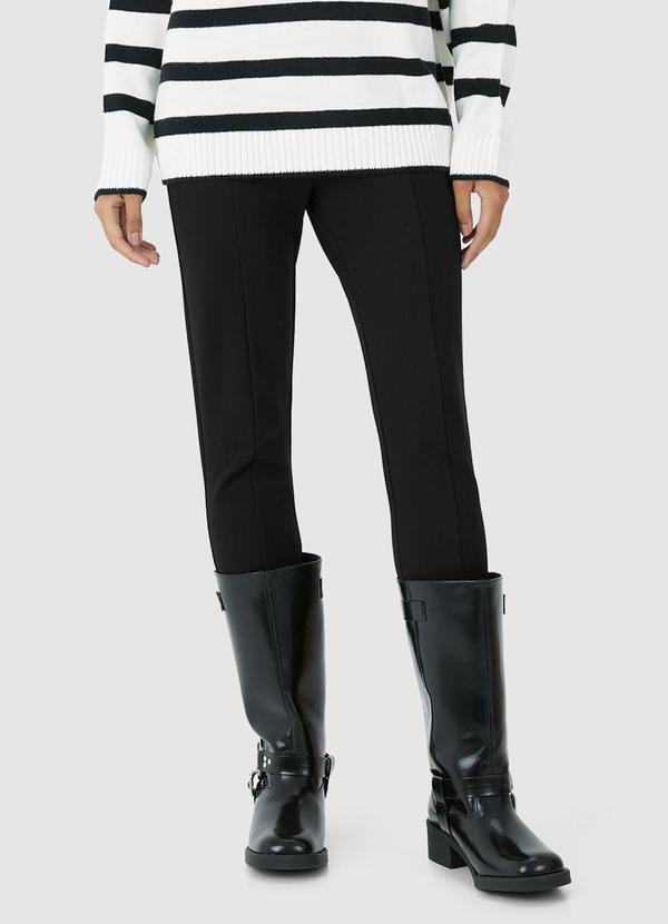 Malwee - Calça Legging em Malha Preto