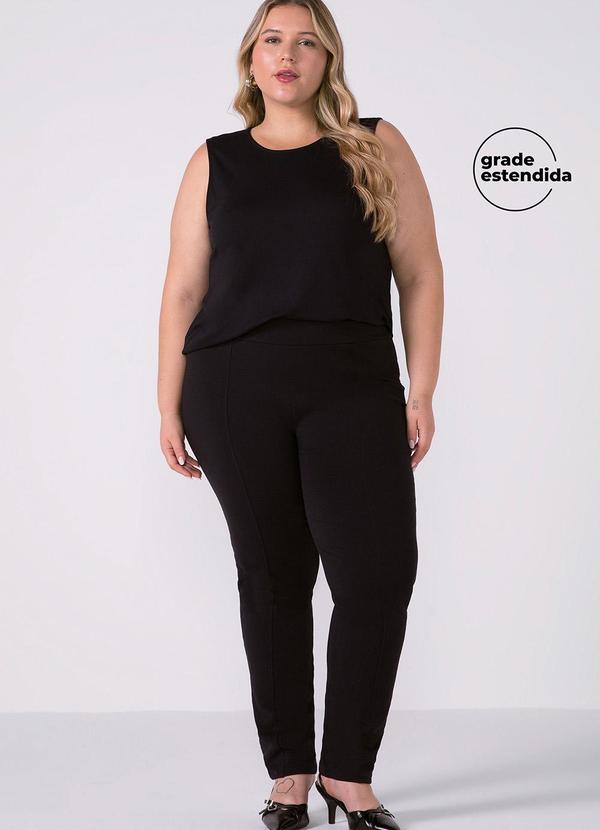 Marialícia - Calça Legging Feminina com Costura Frontal Preto 2