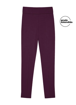 Marialícia - Calça Legging Feminina com Costura Frontal Roxo - MARIALÍCIA