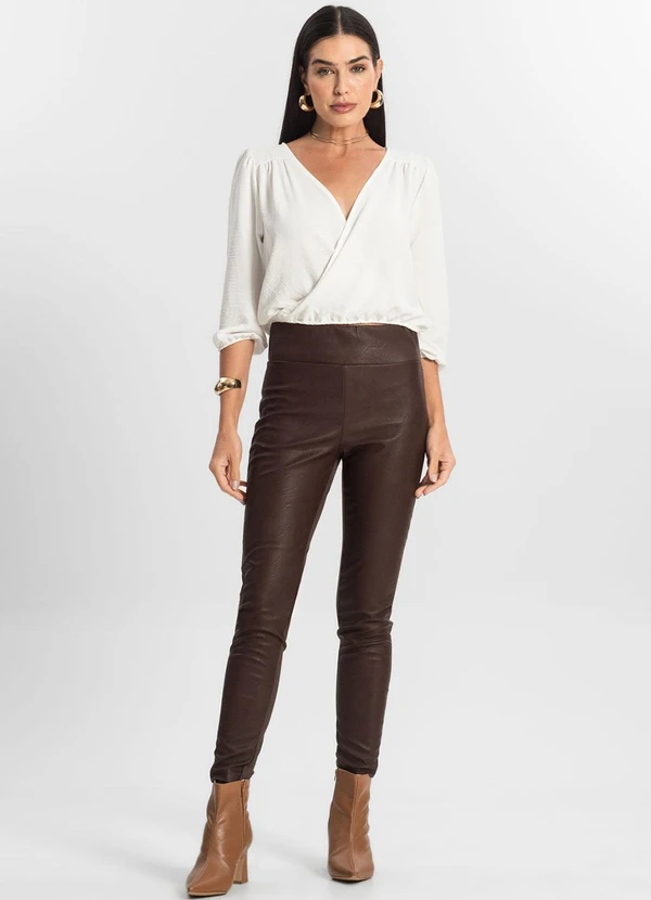 Rovitex - Calça Legging Feminina Marrom 3