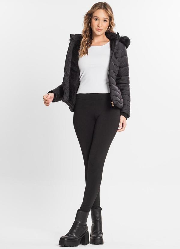 Select - Calça Legging Feminina Peluciada Preto 3