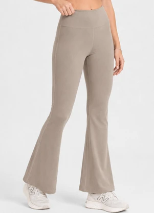 Rovitex - Calça Legging Flare Feminina Fitness Bege - ROVITEX