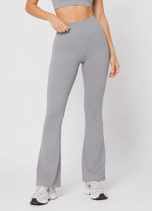 Rovitex - Calça Legging Flare Feminina Fitness Cinza - ROVITEX