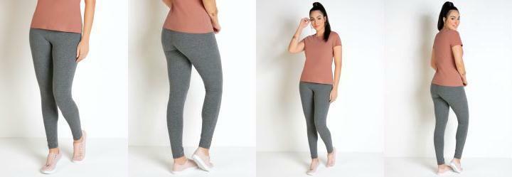 Cala Legging Mescla com Elstico na Cintura