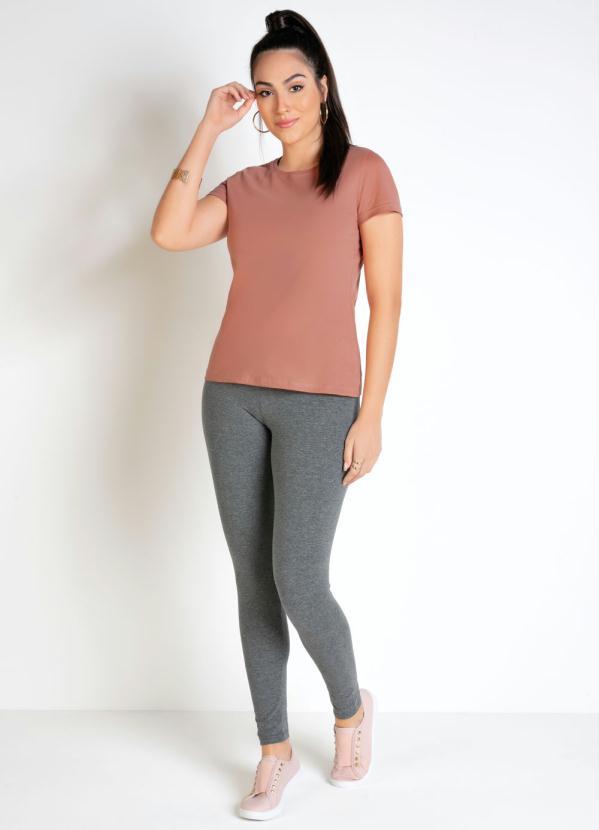 Basicamente - Calça Legging Mescla com Elástico na Cintura 3