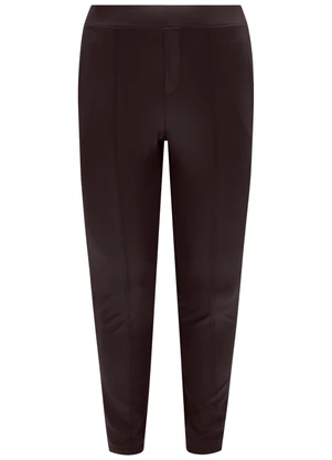 Calça Legging Plus Size em Malha Cirrê Marrom Lunender Mais Mulher