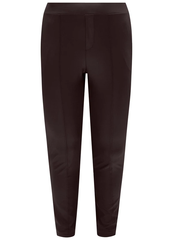 Lunender Mais Mulher Calça Legging Plus Size em Malha Cirrê Marrom