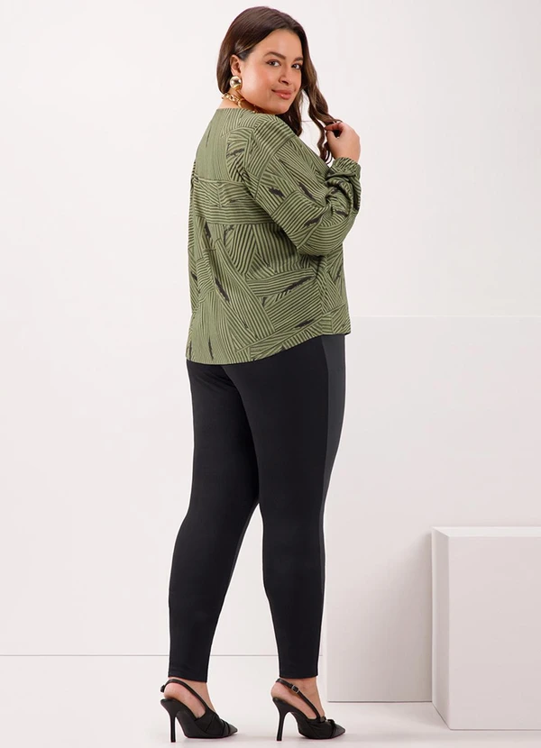 Lunender Mais Mulher - Calça Legging Plus Size em Malha Cirrê Preto 4