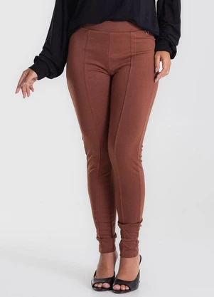 Endless - Calça Legging Ponto Roma Básica Marrom - ENDLESS