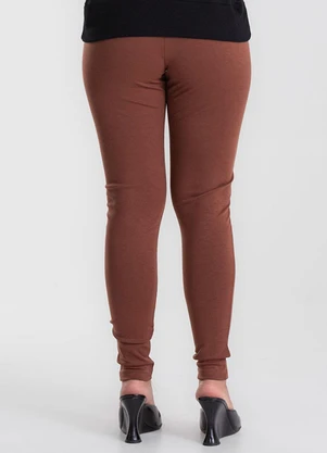 Endless - Calça Legging Ponto Roma Básica Marrom - ENDLESS
