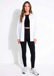 Cal�a Legging Preta com C�s Largo