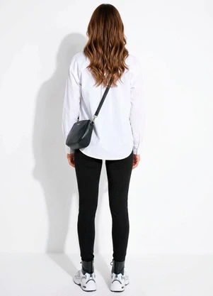 Quintess - Calça Legging Preta com Cós Largo - QUINTESS