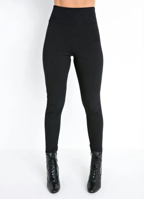 Quintess - Calça Legging Preta com Cós Largo 3
