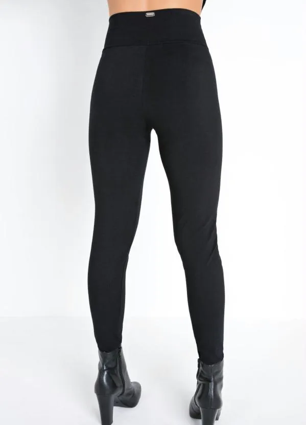 Quintess - Calça Legging Preta com Cós Largo 4