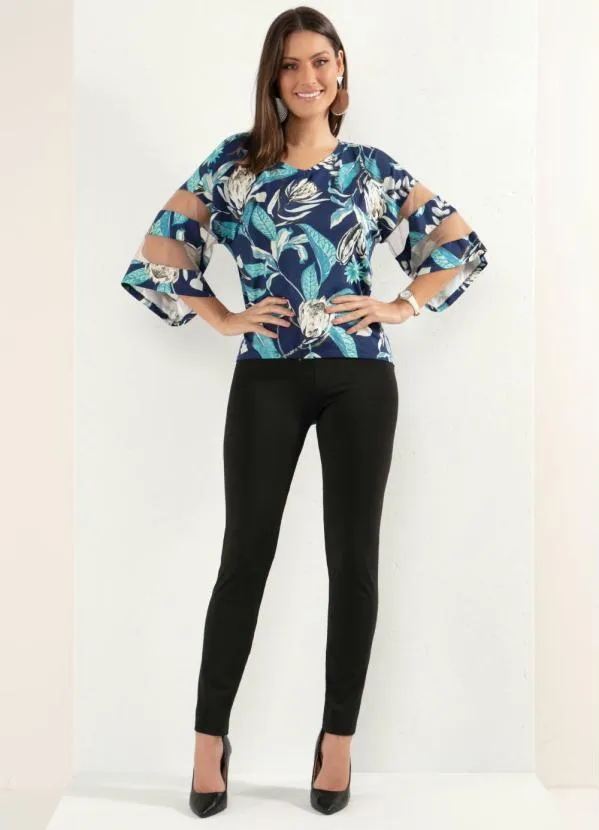 Quintess - Calça Legging Preta com Cós Largo 3