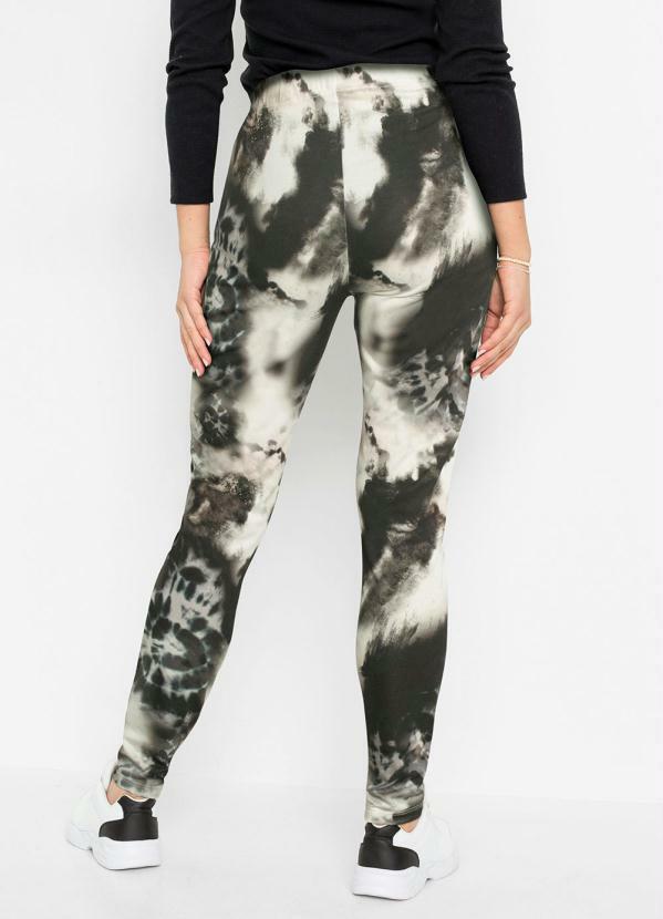 Outlet - Calça Legging Tie Dye Preto/Branco 2