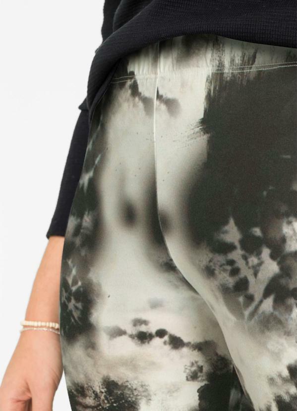 Outlet - Calça Legging Tie Dye Preto/Branco 3