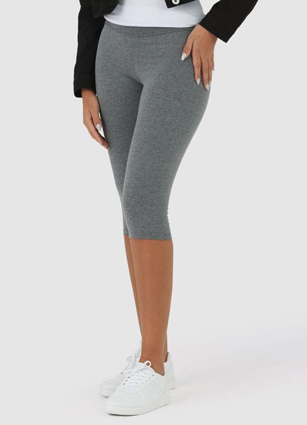 Malwee - Calça Mescla Escuro Corsário em Cotton