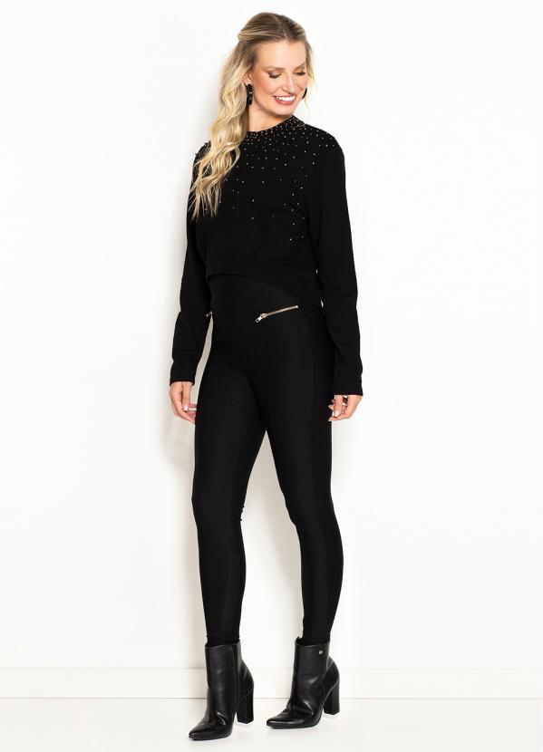 Maria Filó - Calça Montaria em Malha Preta 9