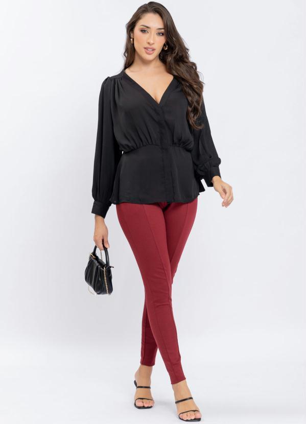 Preview - Calça Ponto Roma Vermelho 3