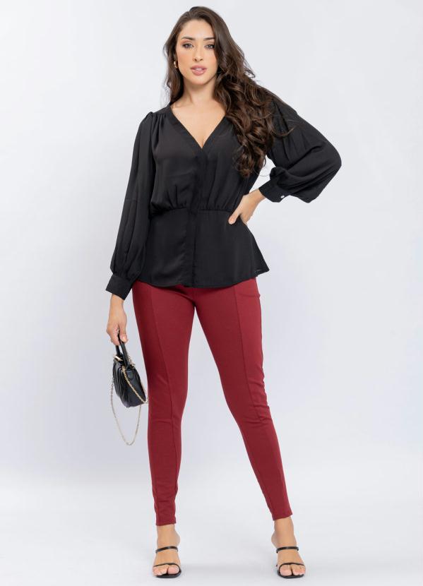 Preview - Calça Ponto Roma Vermelho 5