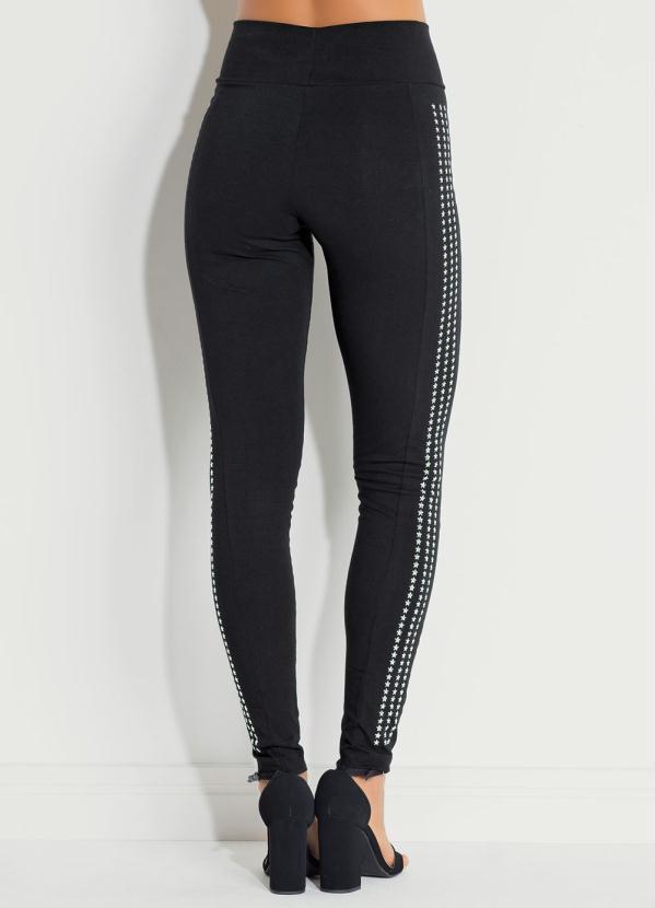 Quintess - Calça Preta e Prata Quintess com Estrelas 2