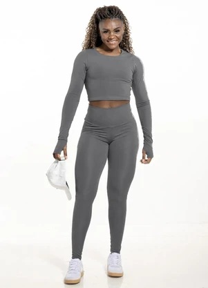 Cobertura - Legging com Bolso Traseiro Cinza - COBERTURA