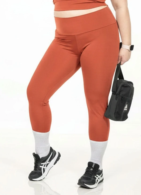 Cobertura - Legging Esportiva Plus Size Terracota