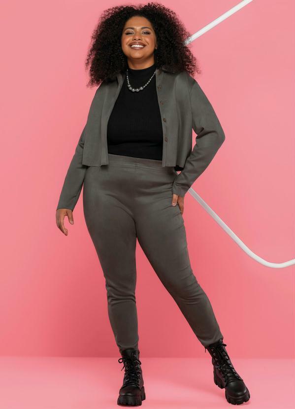 Maelle - Legging Feminina Adulto Cinza 2