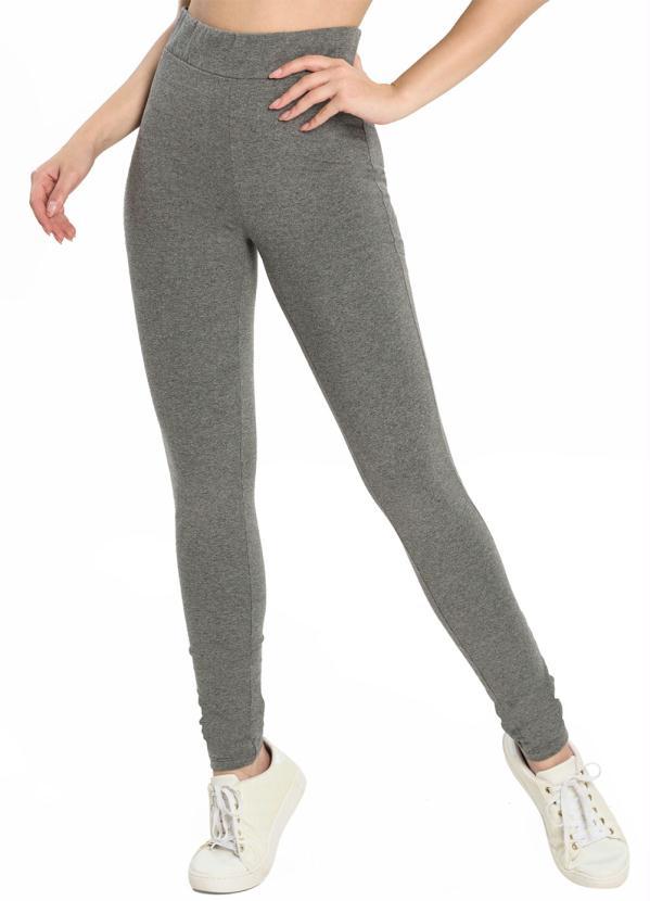 Rovitex - Legging Feminina Básica Cotton Cinza
