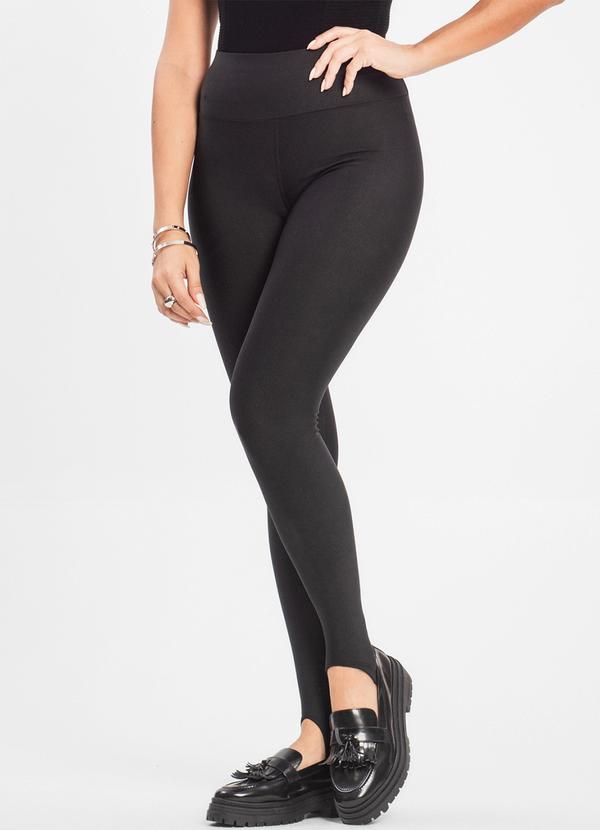 Select - Legging Feminina de Pezinho Preto