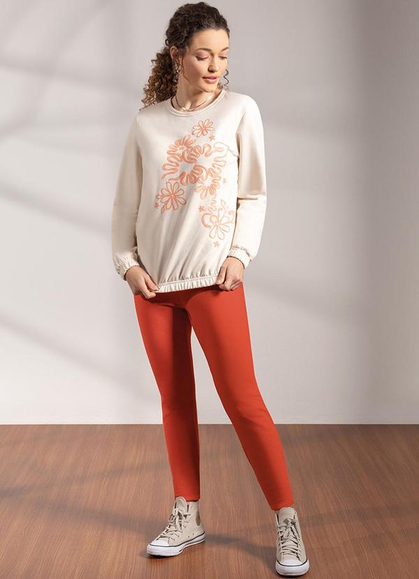 Habana - Legging Feminina em Molecotton Laranja 2