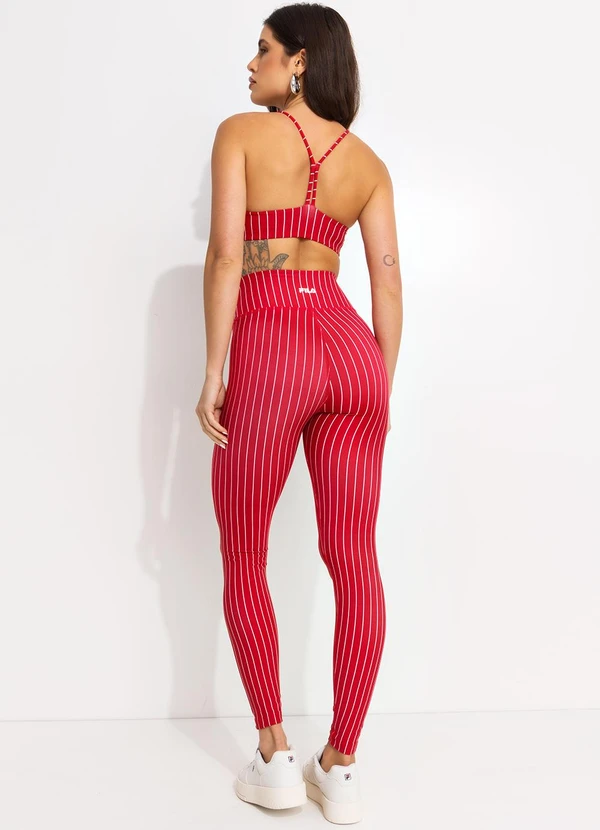 Fila - Legging Feminina Future Sports Flow Vermelho 4