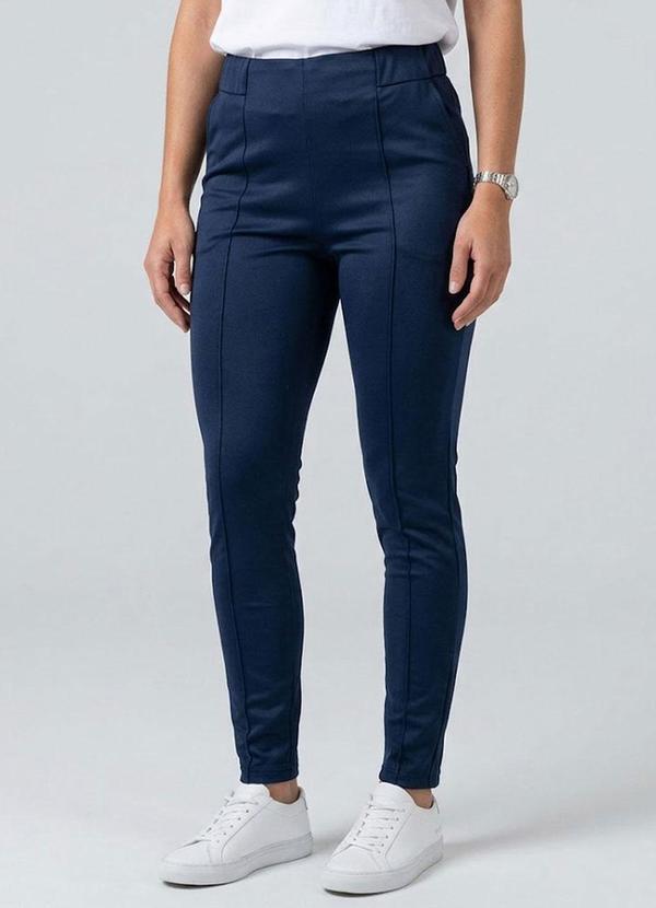 Infinita Cor - Legging Feminina Recorte na Frente Azul