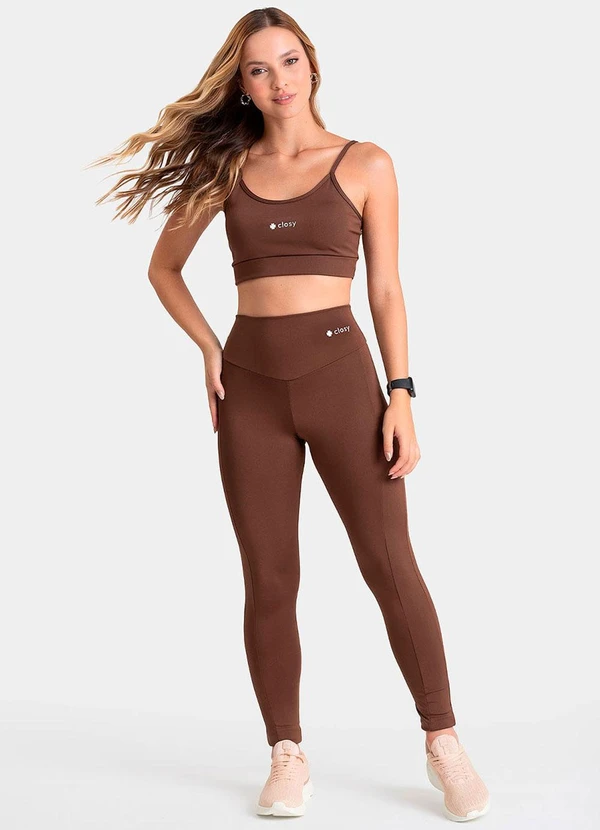 Closy - Legging Fitness Essential Marrom 3