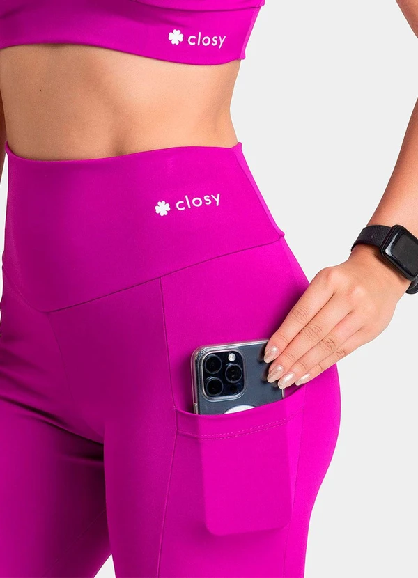 Closy - Legging Fitness Rise Fucsia 5