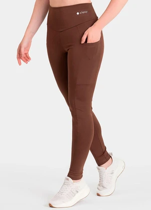 Closy - Legging Fitness Rise Marrom - CLOSY