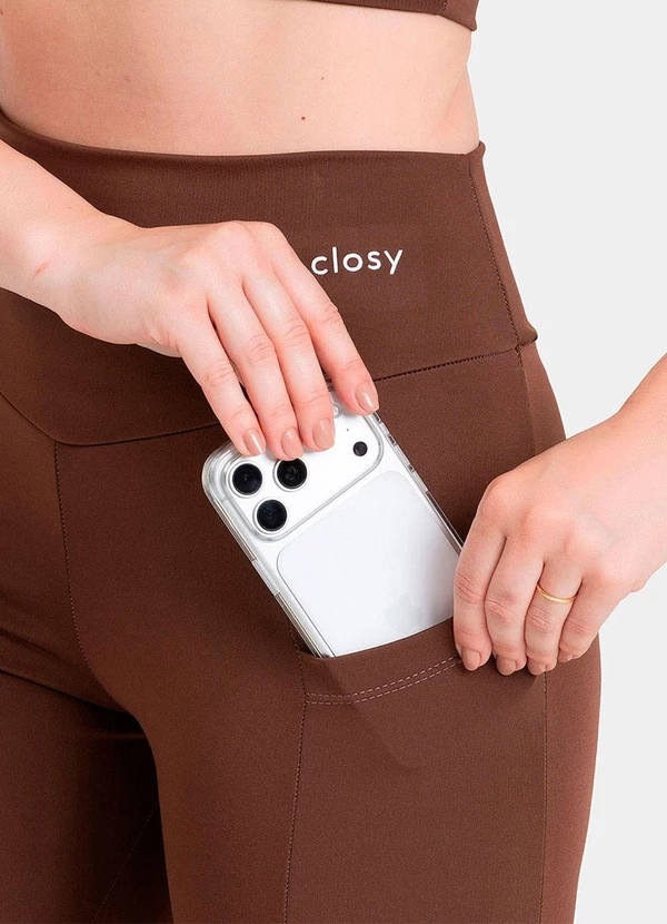 Closy - Legging Fitness Rise Marrom 5