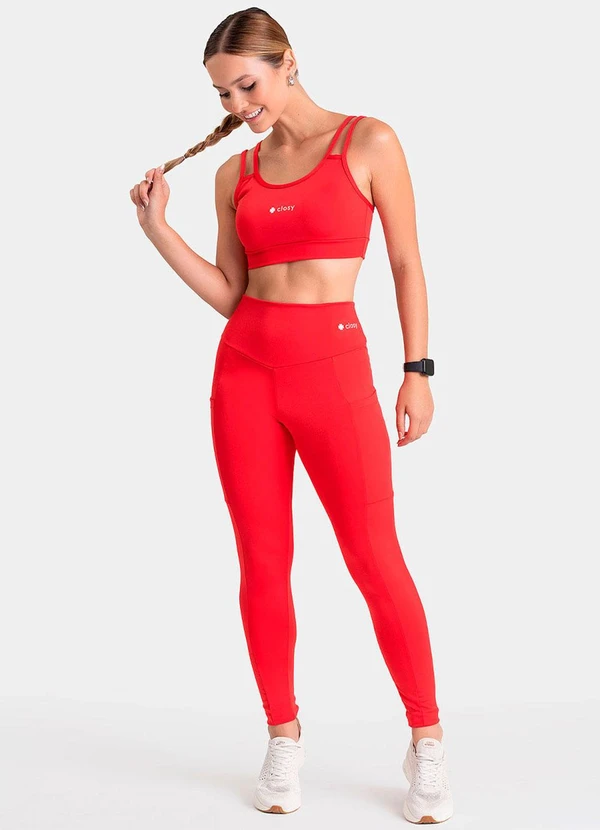 Closy - Legging Fitness Rise Vermelho 3
