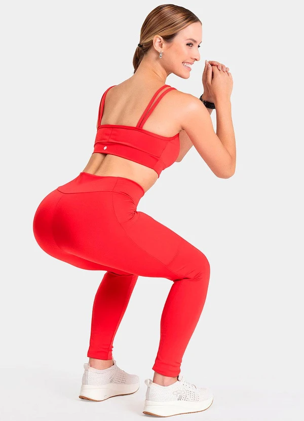 Closy - Legging Fitness Rise Vermelho 4