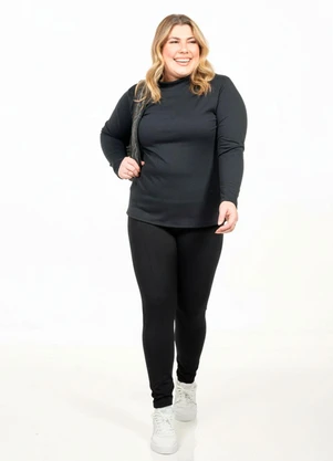 Cobertura - Legging Plus Size Preto - COBERTURA