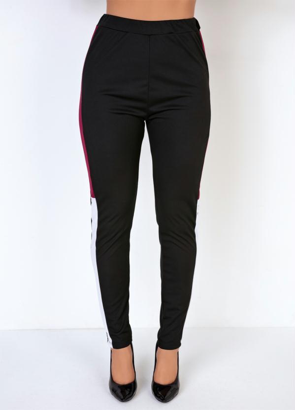 Outlet - Legging Preta e Recortes Laterais Contrastantes 5