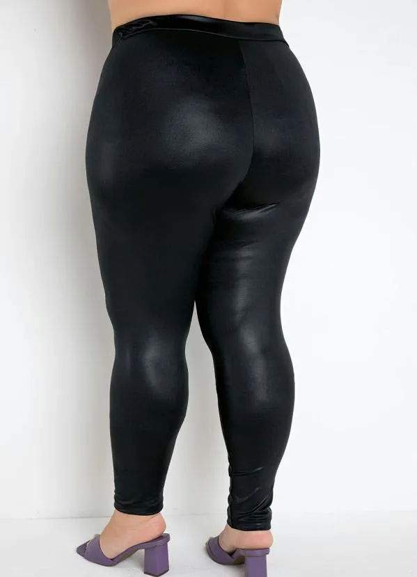 Rosalie - Legging Preta em Cirrê com Zíper 5