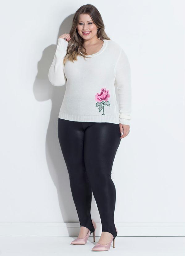 Quintess - Legging Preta Fuseau em Cirrê 11