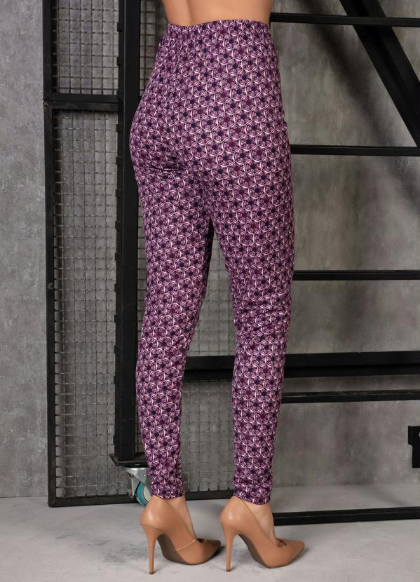 Outlet - Legging Vitral Roxa com Elástico 7