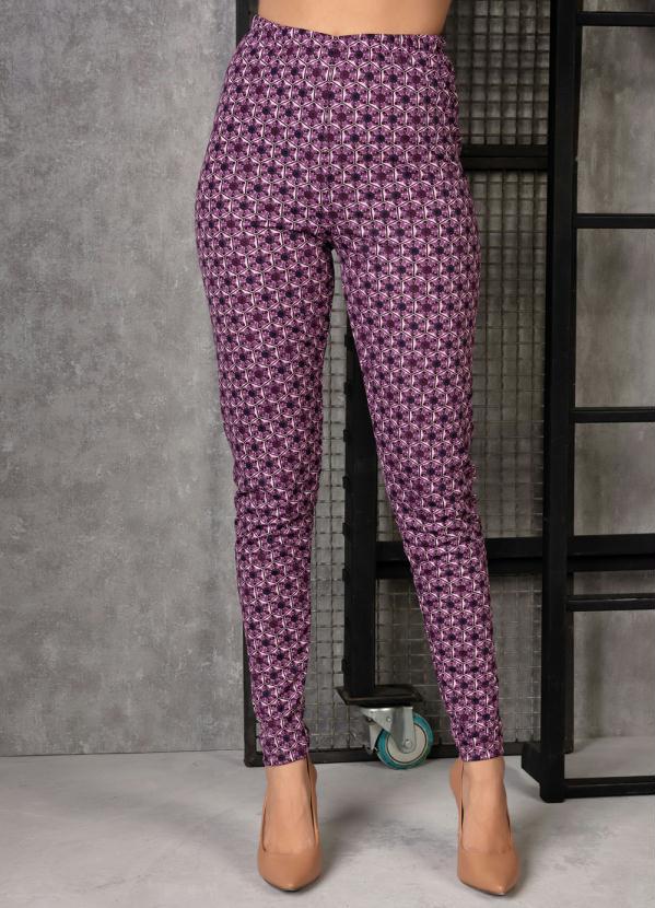 Outlet - Legging Vitral Roxa com Elástico 8