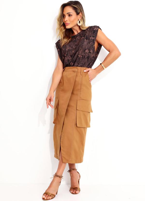 Colcci - Saia Sarja Marrom 3